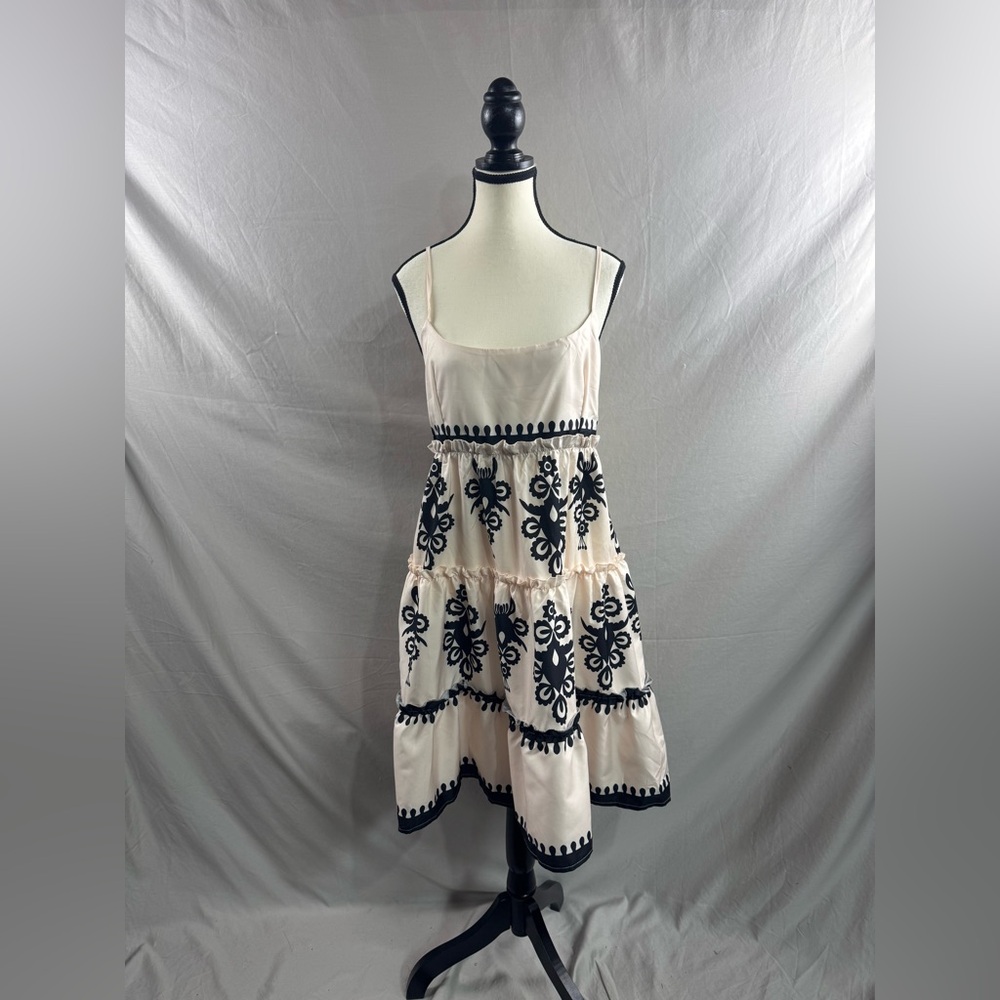 LAST ONE π₯ Floral Print Tie Shoulder Ruffle Hem Cami Dress - Picture 4 of 6